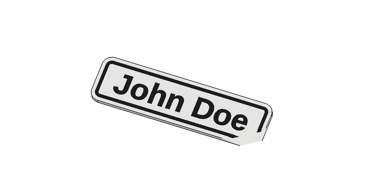 Light personalized fridge magnet viewed from the front