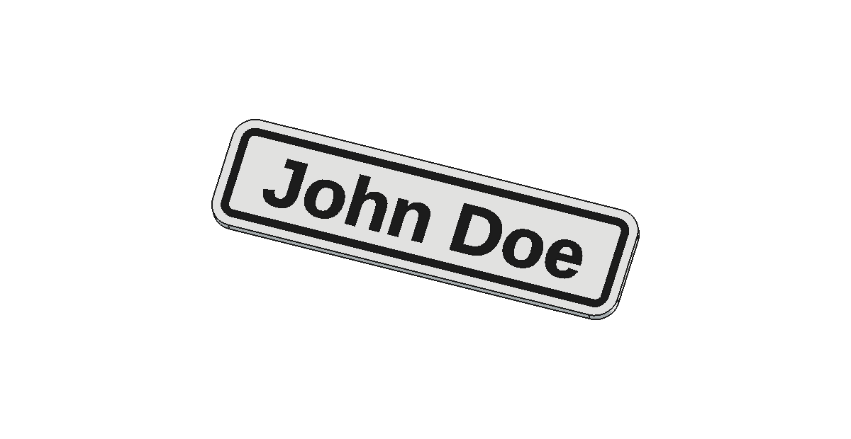 Light personalized fridge magnet viewed from the front